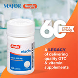 Rugby Niacin 100 mg - tablettes faciles à avaler