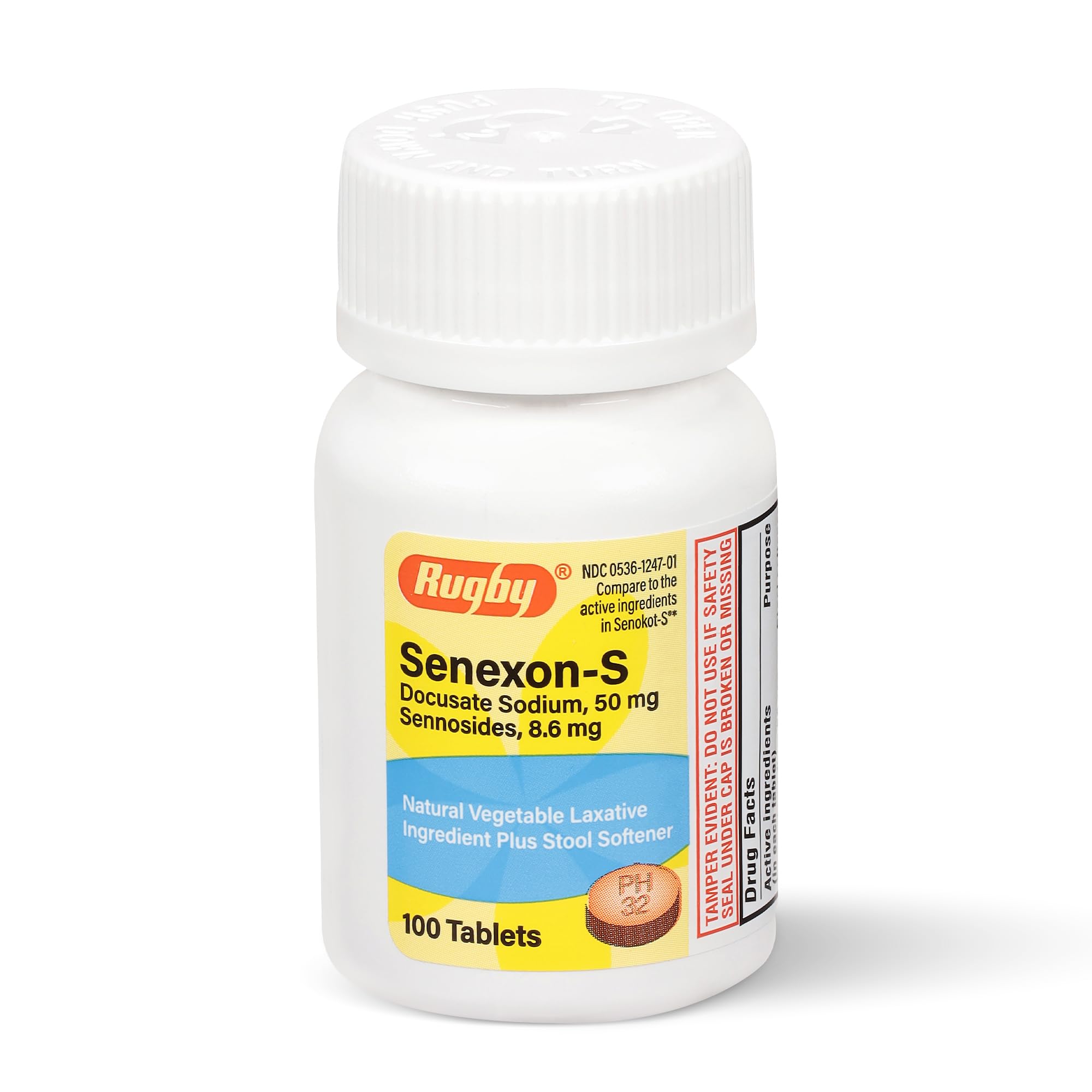 Rugby Senexon-S – bouteille de 100 comprimés, usage nocturne potentiel