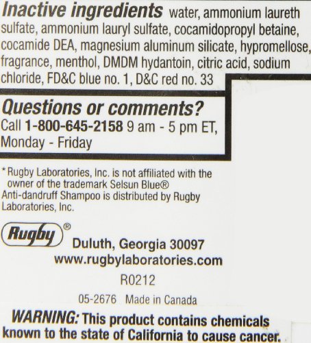 Rugby Shampoing sélénium, emballage pratique pour routine capillaire.