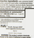 Rugby Shampoing sélénium, emballage pratique pour routine capillaire.