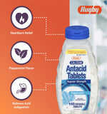 Rugby tablettes antacide calcium 500 mg menthe, dosage 2 à 4 selon symptômes.