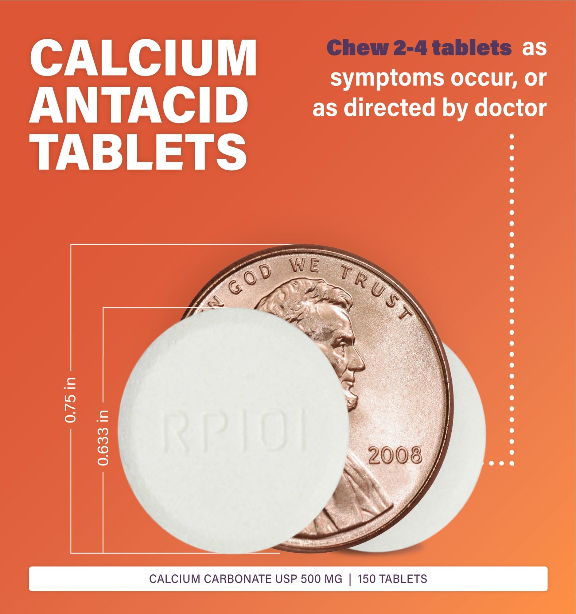 Rugby tablettes antacide calcium 500 mg menthe, comprimés faciles à mâcher.