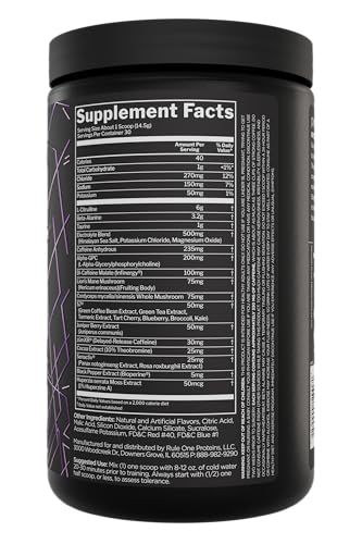 Rule 1 PreLift: cuillere et poudre visibles pour preparer rapidement une boisson energetique.