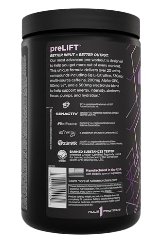 Rule 1 PreLift: ingredients cles visibles pour comprendre ce que vous consommez.