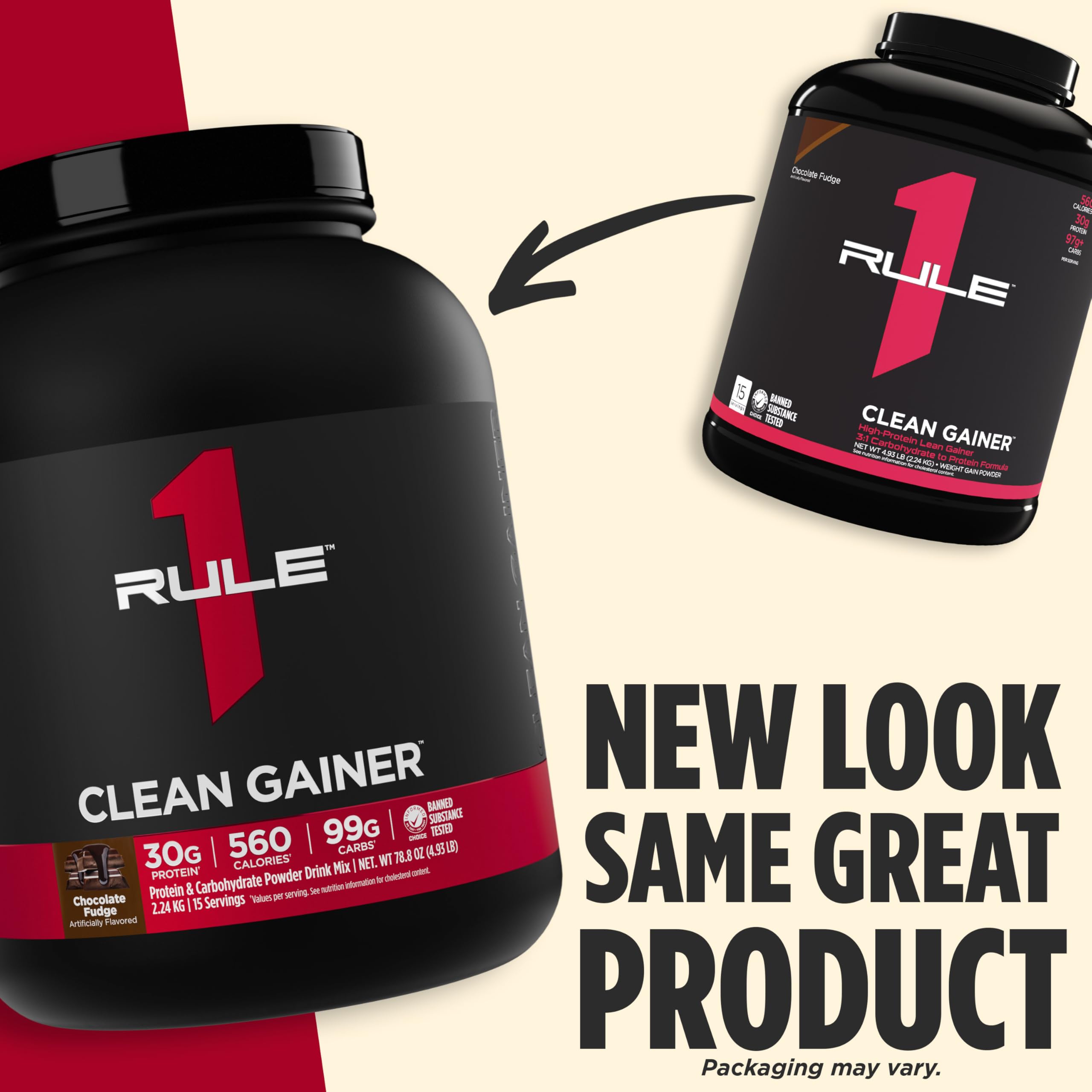 Rule 1 Proteins Lean Gainer - étiquette lisible affichant les valeurs nutritionnelles