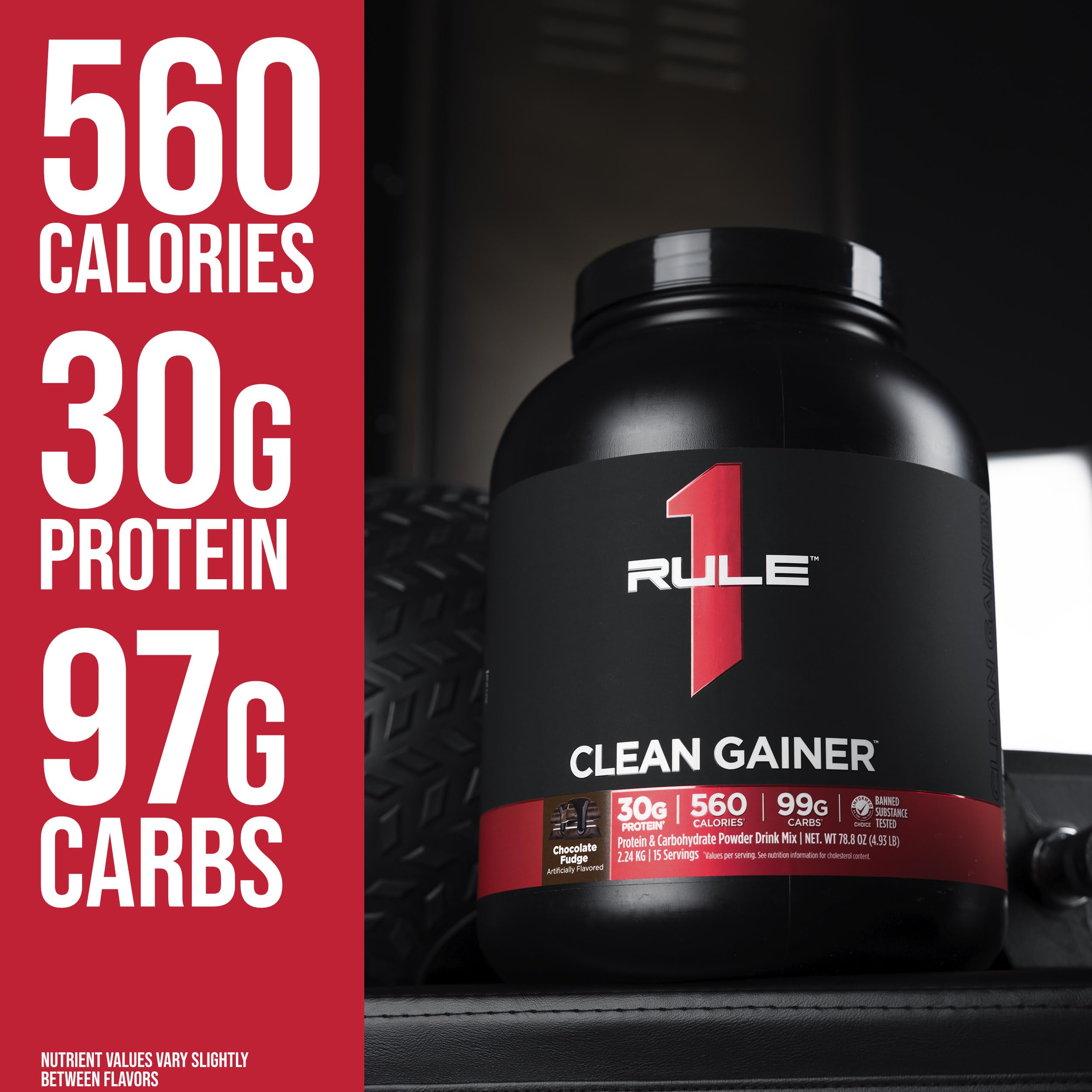 Rule 1 Proteins Lean Gainer - boisson riche en glucides pour soutenir l'énergie d'entraînement