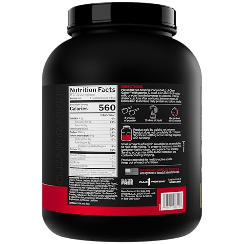 Rule 1 Proteins Lean Gainer - scoop doseur clair pour une mesure précise