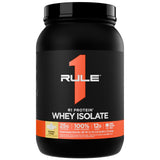 Rule 1 R1 Protein Whey Isolate dans sa boîte Banane Crème prête à déguster.