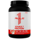 Bouteille Rule 1 Source 7 Protein saveur Fraises et Crème prête à déguster.