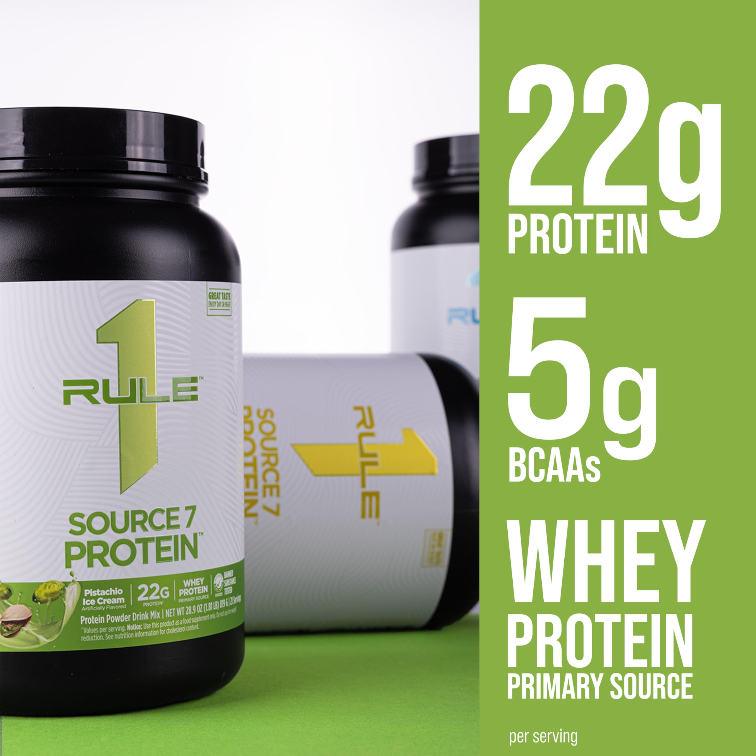 Dose unique Rule 1 Source 7 Protein pratique et facile à mesurer.