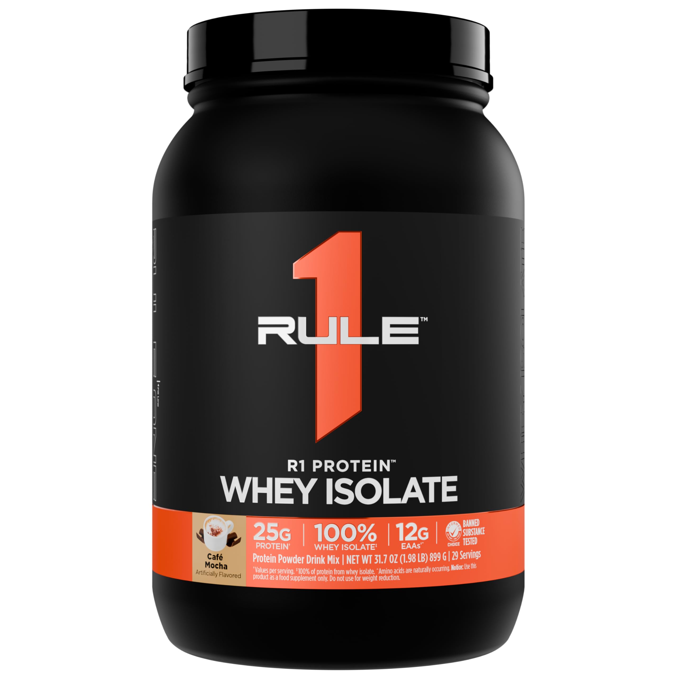 Rule 1 Proteins R1 Protein Whey Isolate : poudre protéinée rapide pour récupération.