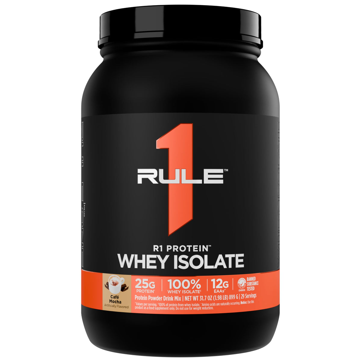 Rule 1 Proteins R1 Protein Whey Isolate : poudre protéinée rapide pour récupération.
