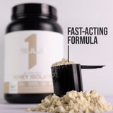Rule 1 Proteins Whey Isolate – emballage et traçabilité en usine.