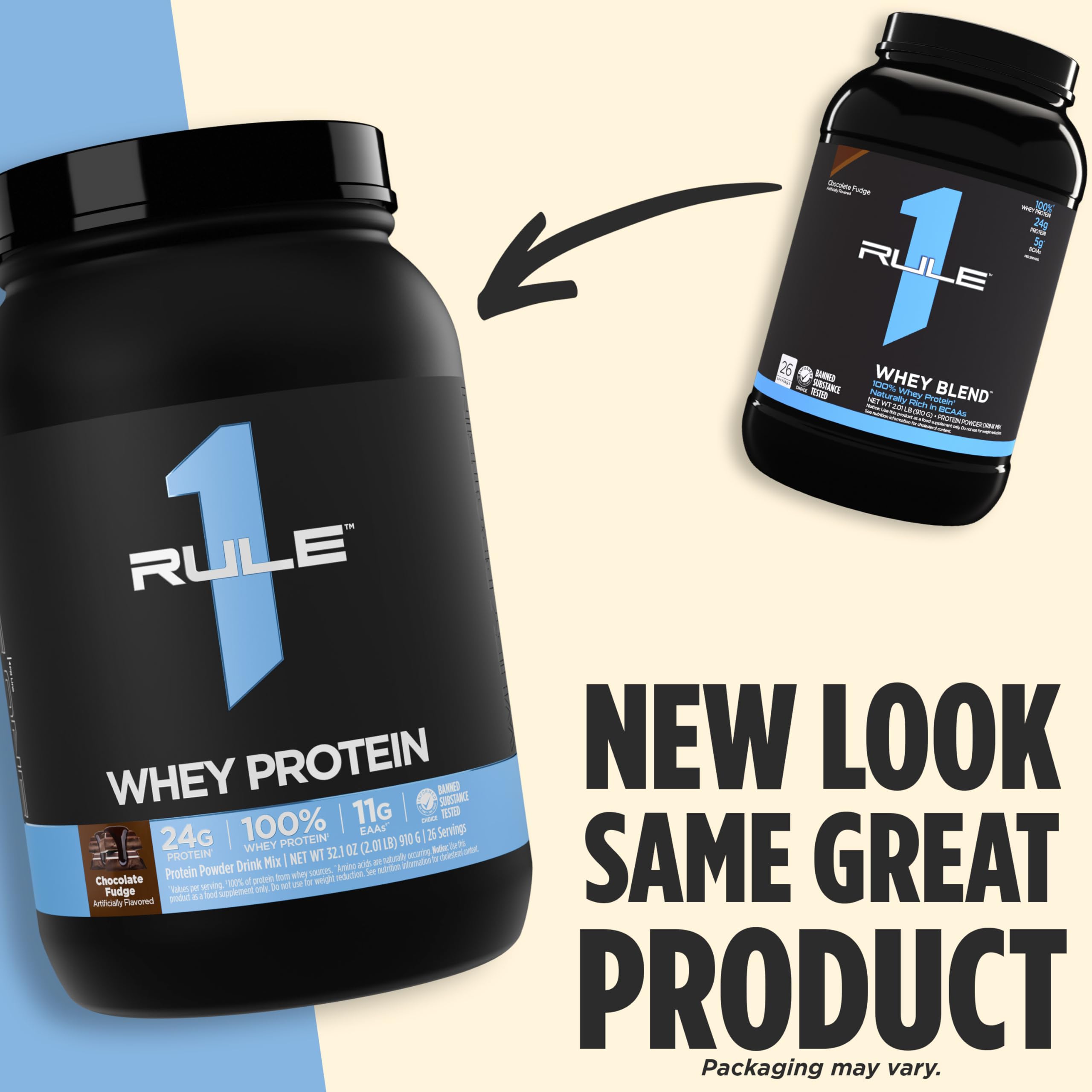 Verre contenant Rule 1 Whey Protein mélangé au lait pour démarrer la journée.