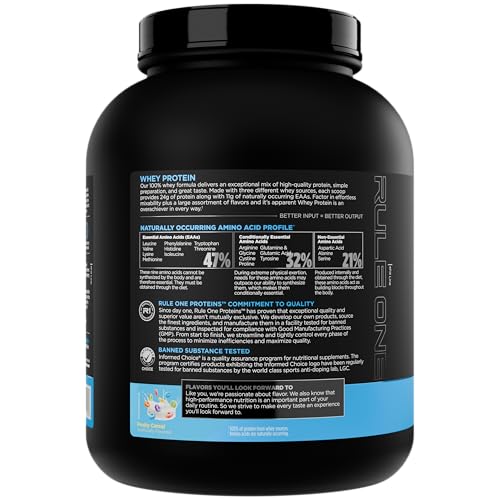 Rule 1 Whey Protein poudre texture fine, mélange fluide