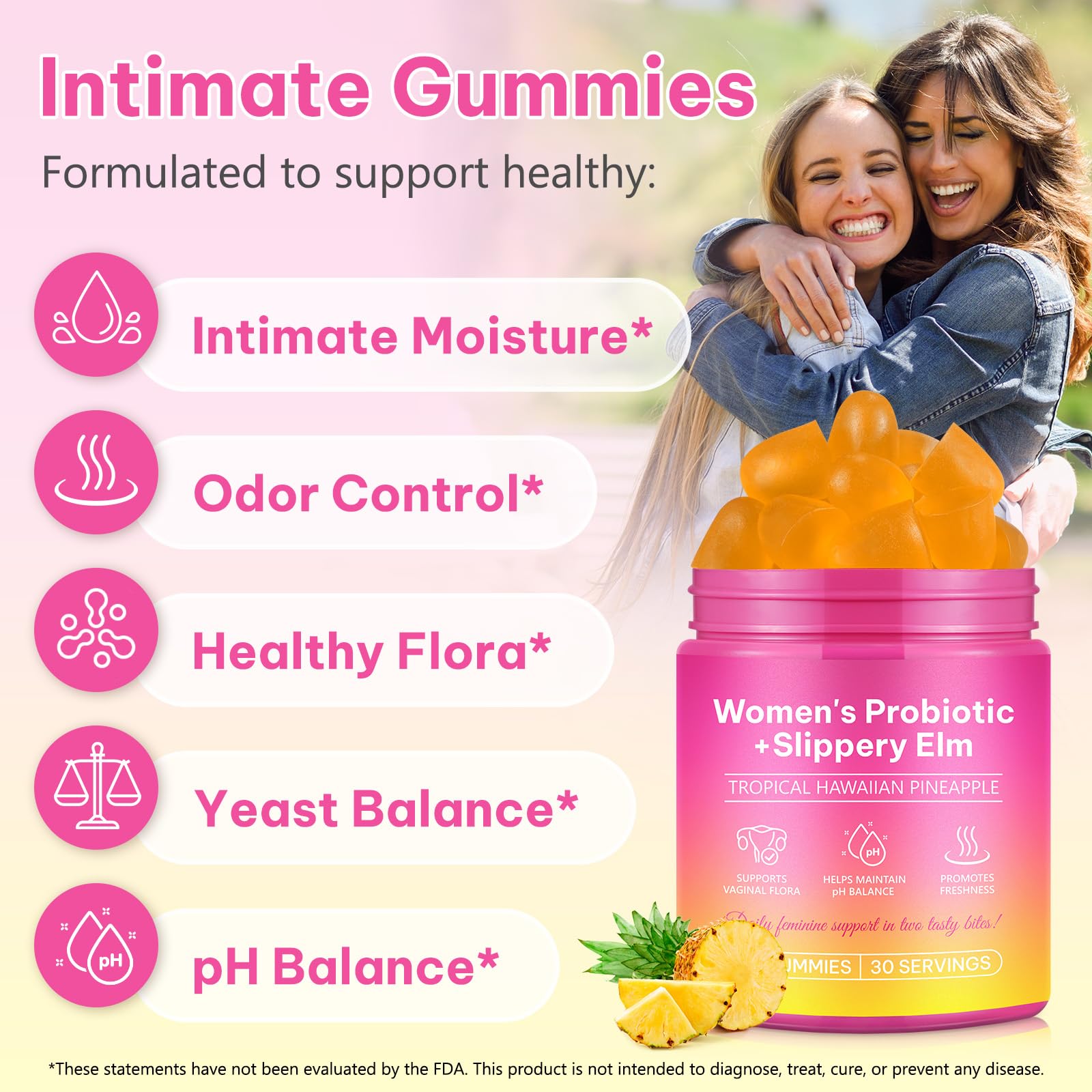 Gummies Rulviou Saveur Ananas en gros plan – plaisir et équilibre