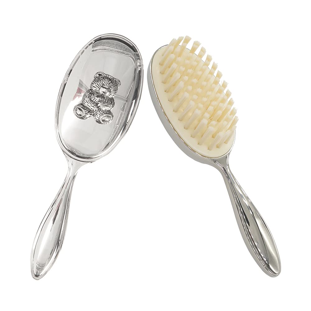 Brosse RUMIUSE pour bébé avec ours mignon démêlant en douceur les cheveux bouclés.