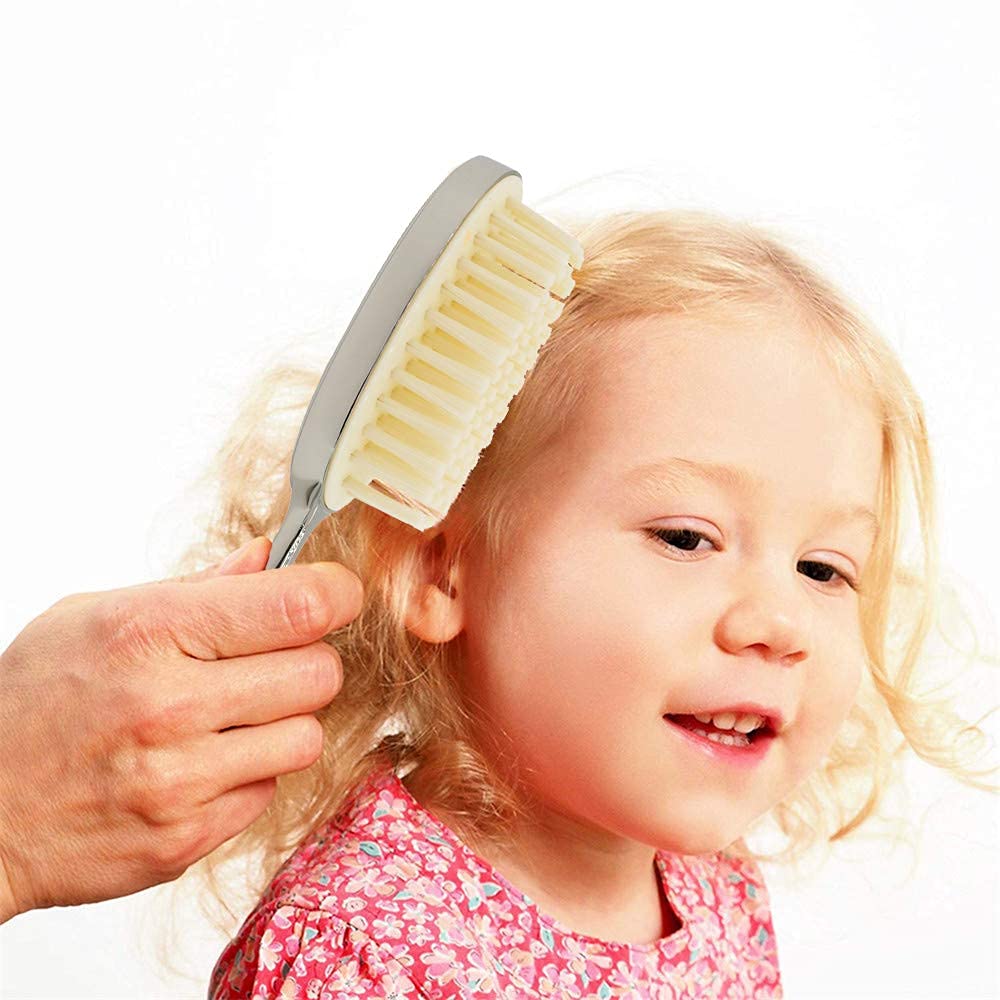 Brosse RUMIUSE démêlage doux pour cheveux épais des tout-petits.