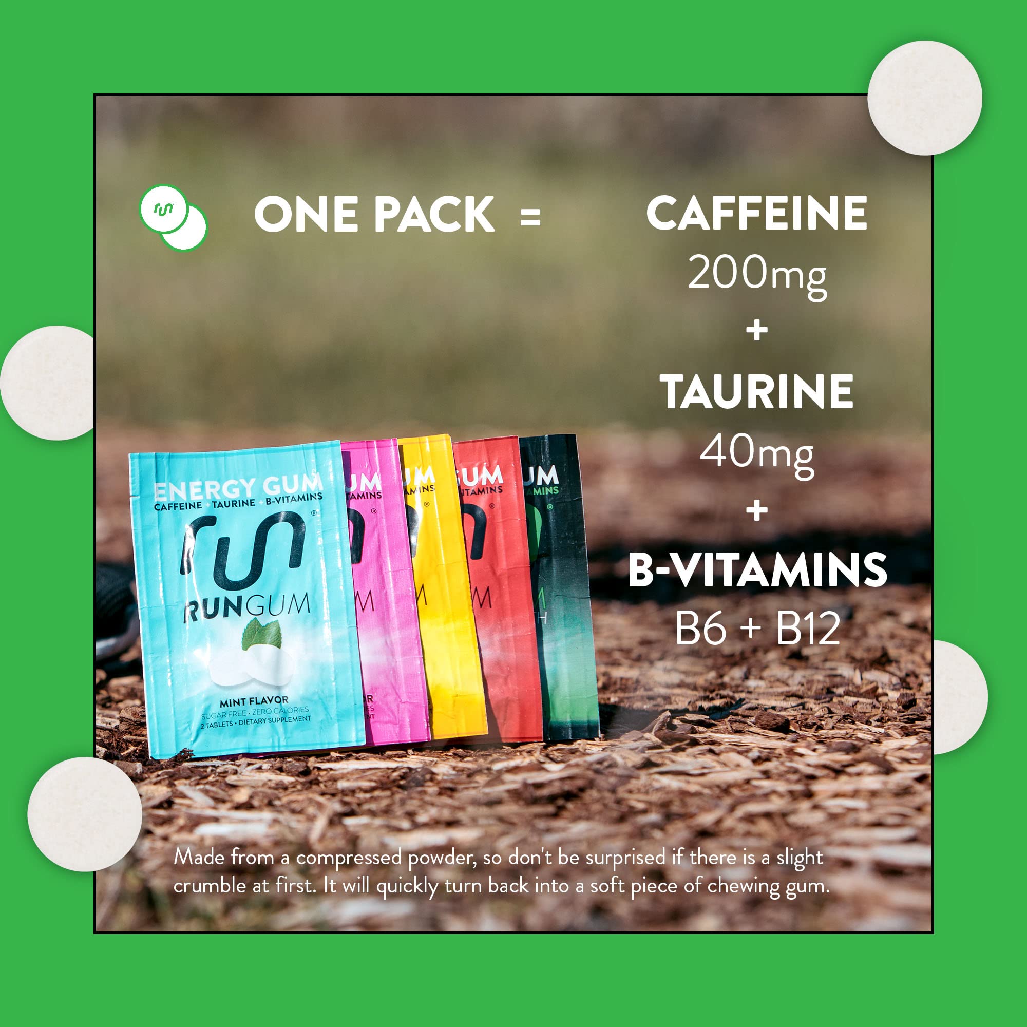 Run Gum sans sucre, énergie sans pic de sucre pour la journée