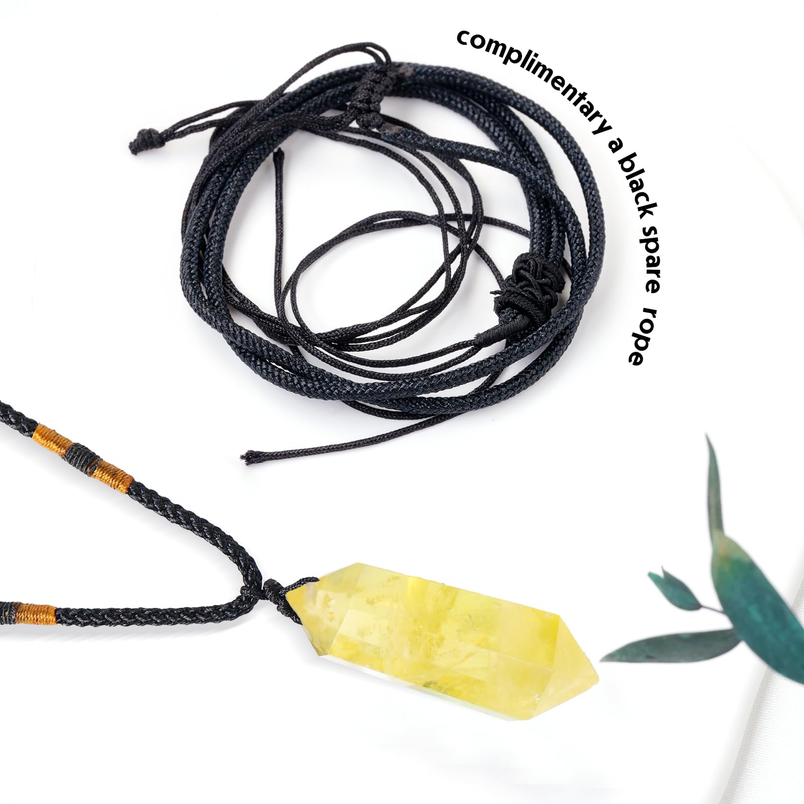 Runyangshi Citrine – pendentif détail des facettes nettes pour un éclat durable