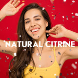 Runyangshi Citrine – pendentif double pointe brillance et finesse du cristal