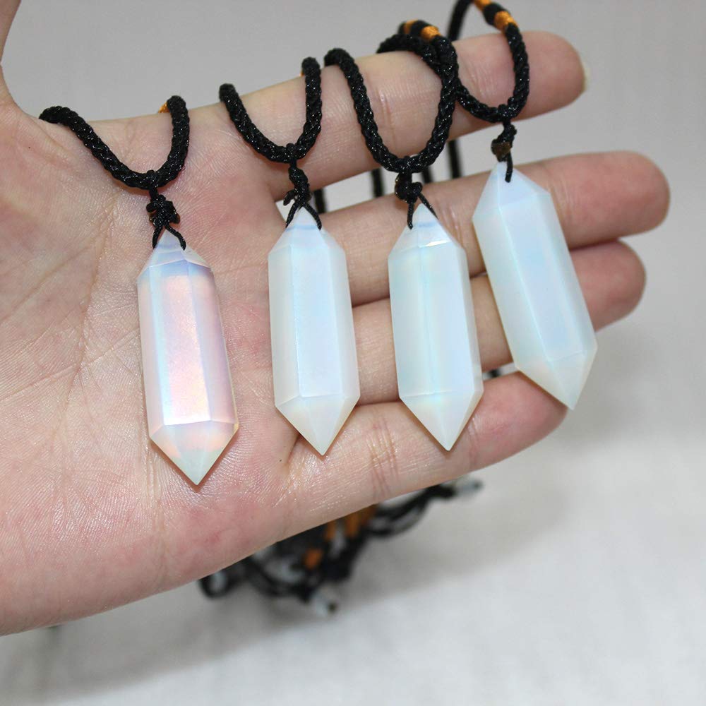 Pendentif opale Runyangshi avec cordon noir offert, prêt à porter.