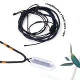 Pendentif Runyangshi quartz clair cadeau idéal pour transmettre sérénité.