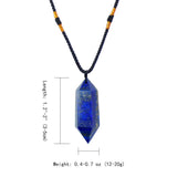 Pendentif quartz clair naturel double pointe pour un style moderne et raffiné.