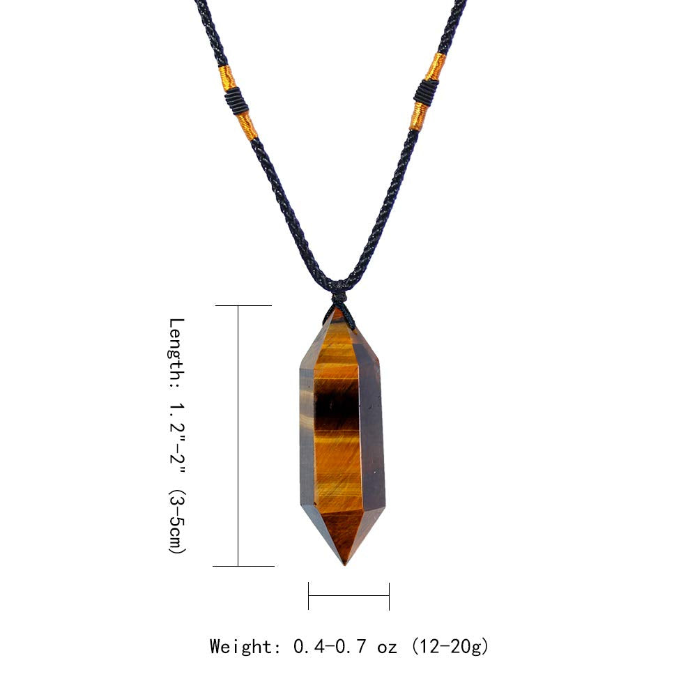 Pendentif quartz naturel 6 faces Runyangshi, équilibre et harmonie.