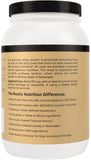 Rustic Nutrition whey-protéine mélange verre dissolution aisée pour boissons onctueuses.