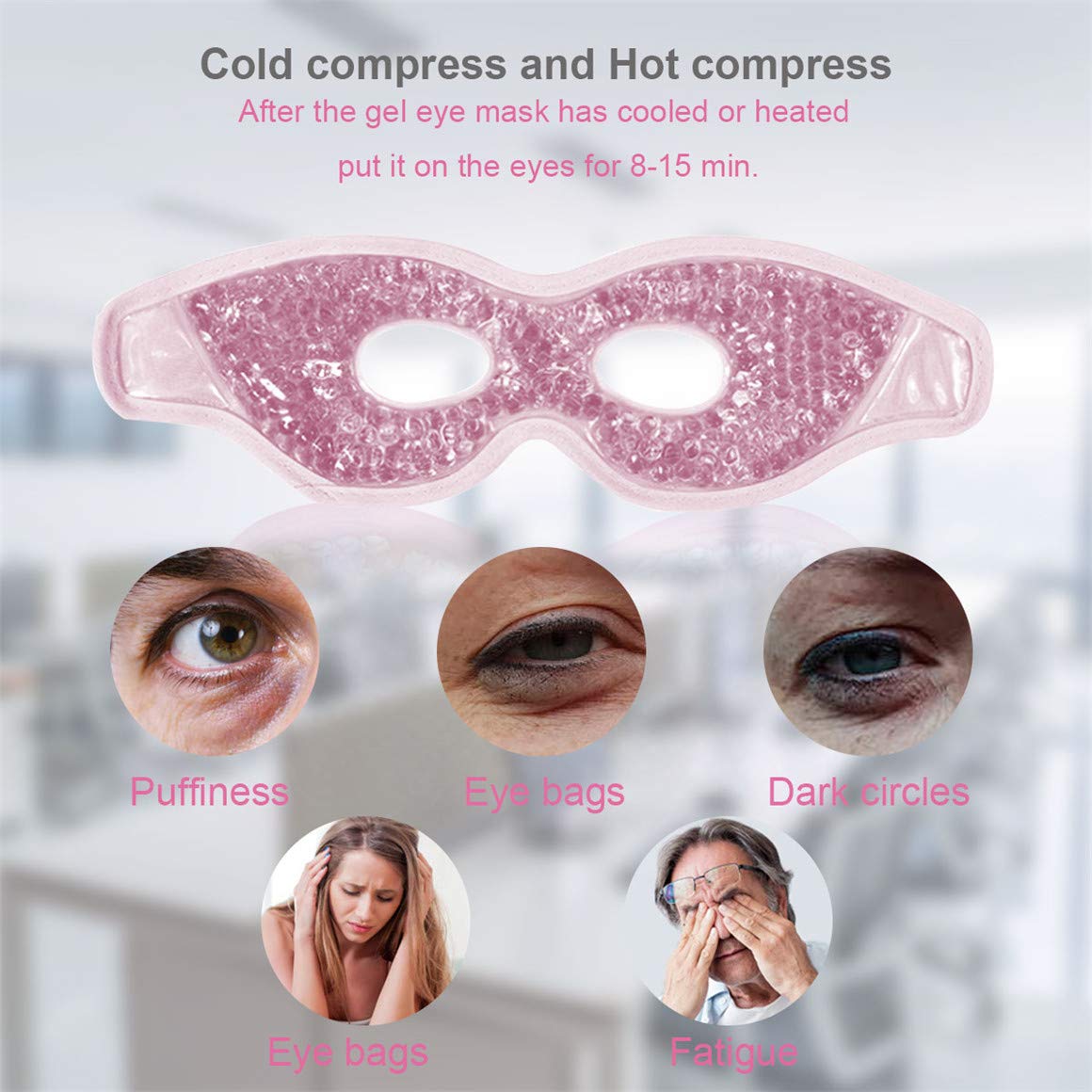 Ensemble de deux masques yeux gel pour usage quotidien.