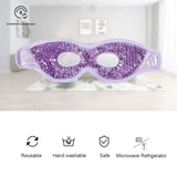 Ruzzut masque yeux gel refroidissant avec trous rose pour relaxation des contours oculaires.