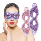 Ruzzut masque yeux gel refroidissant avec trous violet pour soulager les yeux fatigués.