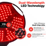 Casque R-WAVE avec lumière infrarouge 850nm pour séances confortables à domicile.