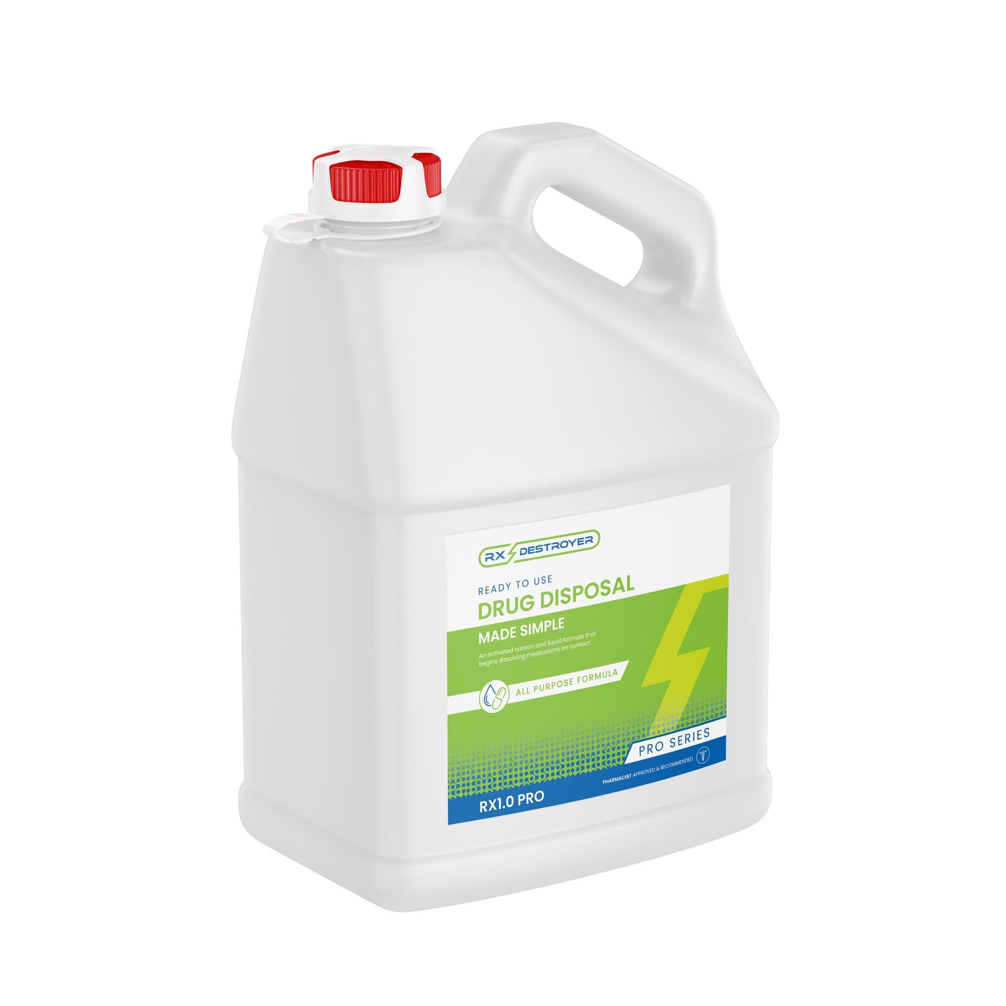 Rx Destroyer, bouteille pré-remplie pour élimination sécurisée des médicaments.
