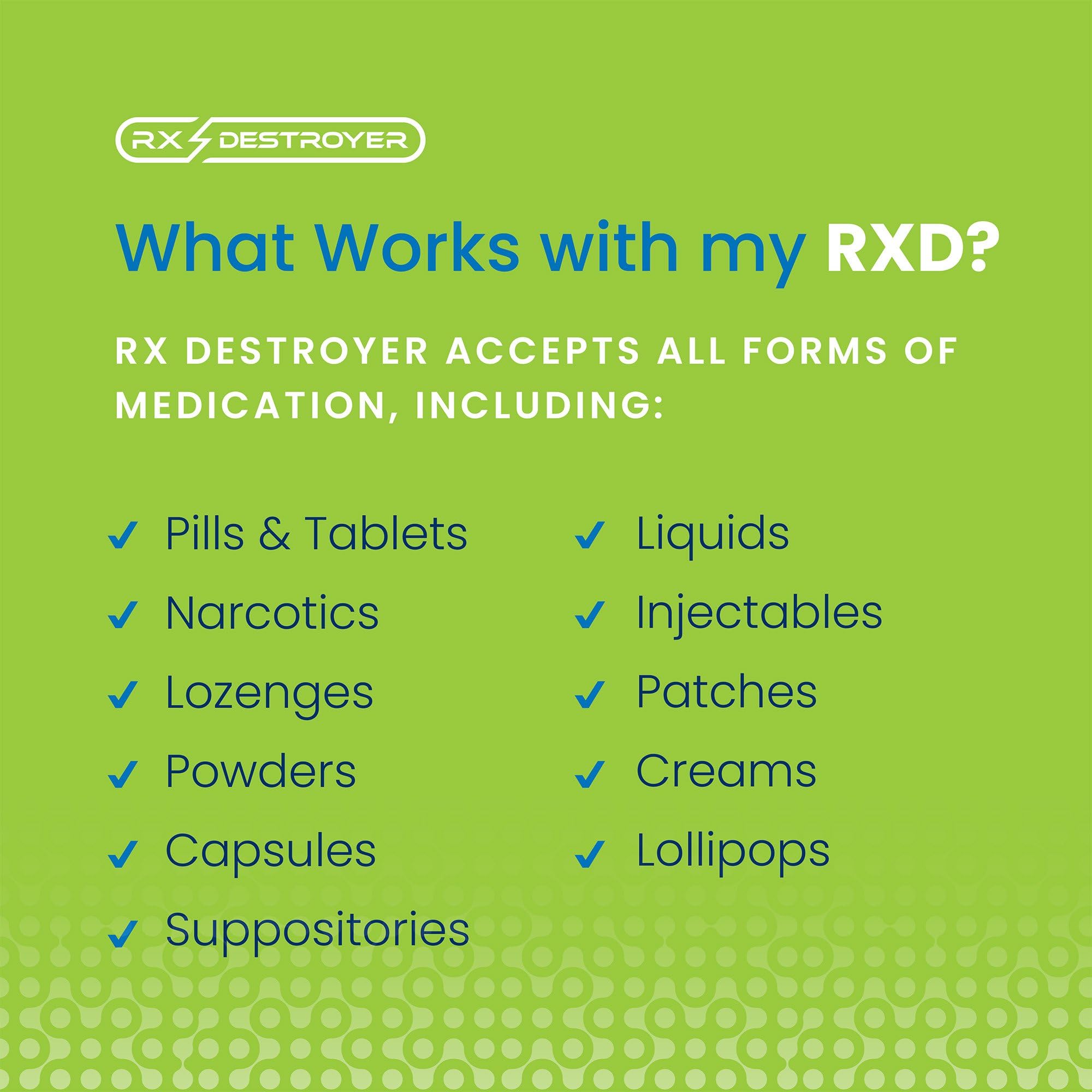 Rx Destroyer: formule-simple-utilisation pour décomposer rapidement les médicaments.