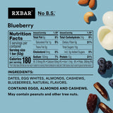 RXBAR barres protéine myrtille montrant ingrédients simples et réels pour snack sain.