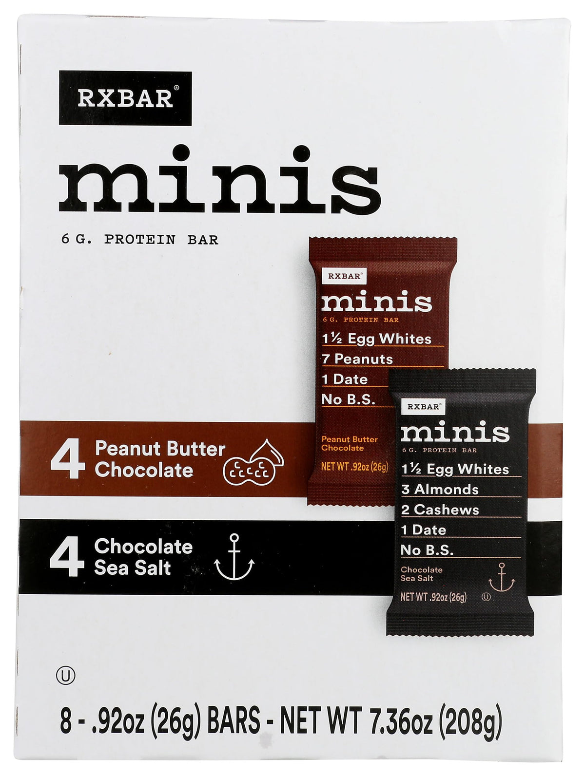 RxBar Mini protéine cacahuète chocolat, collation rapide et énergétique.