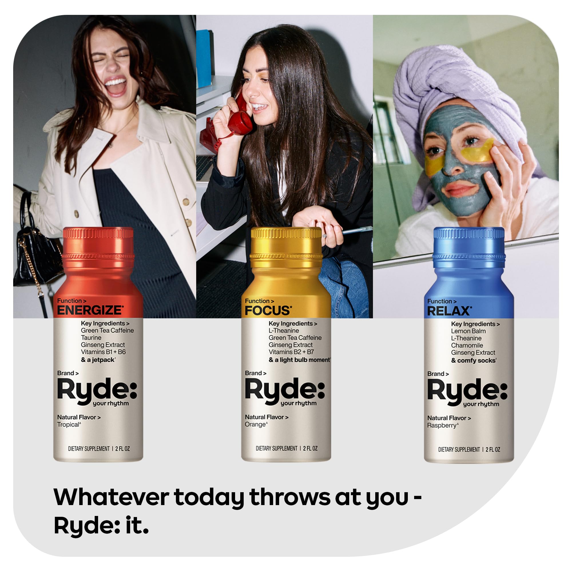 Ryde Emballage Coffret: présentation visuelle du pack découvertes.