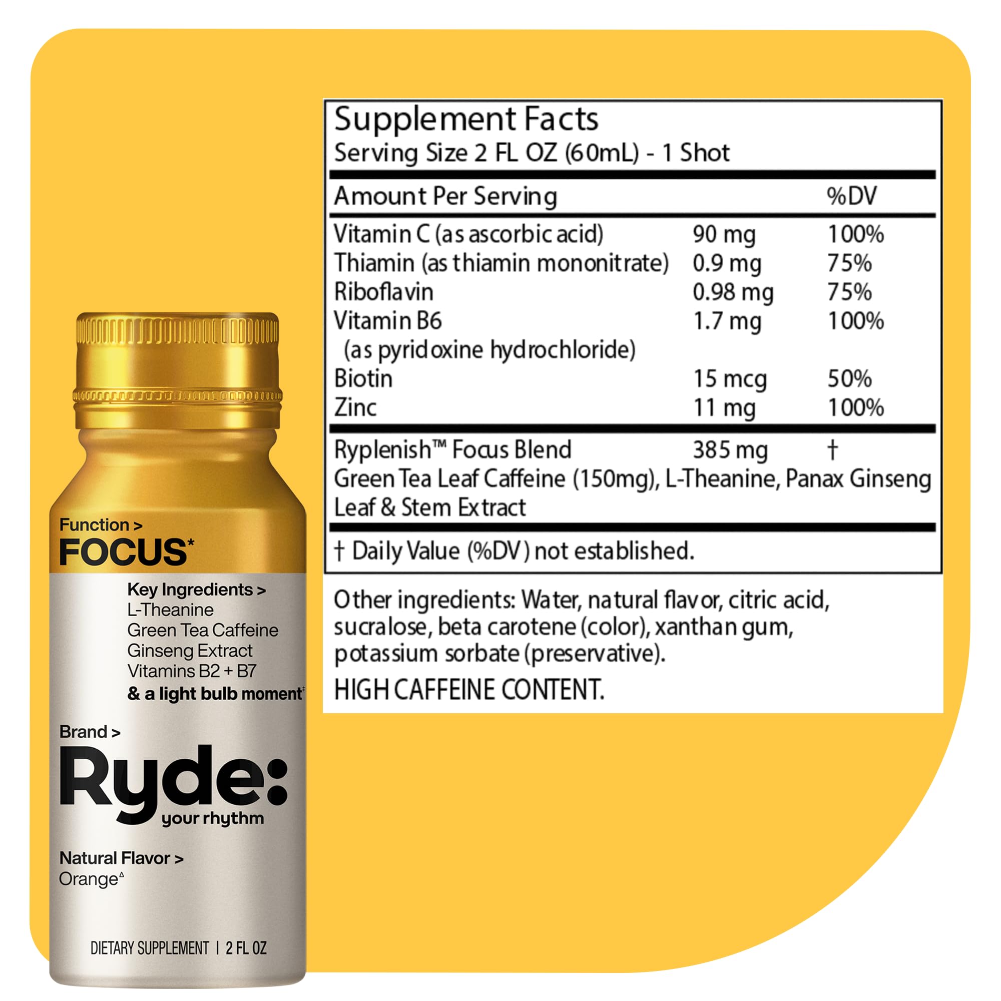Ryde Formule Ryplenish: explication de la formule conçue pour agir au besoin.
