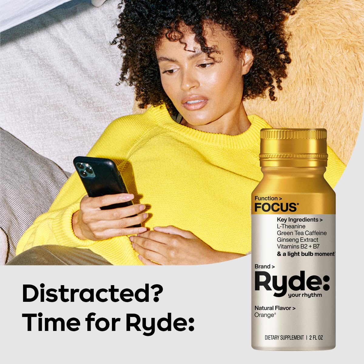 Ryde zéro calories et zéro sucre, adaptation simple à divers régimes.