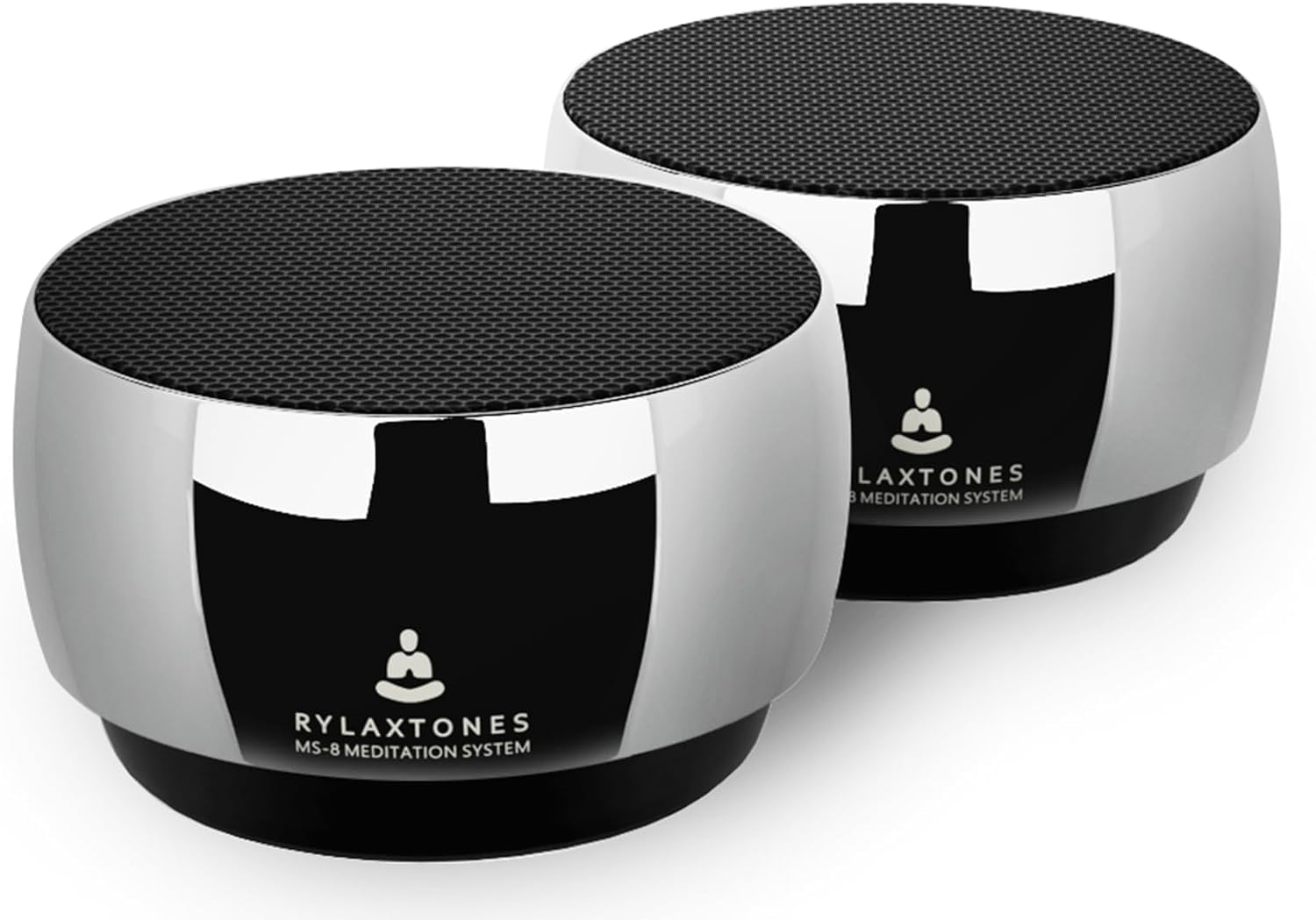Système Rylaxtones avec bol tibétain électronique pour méditation immersive.