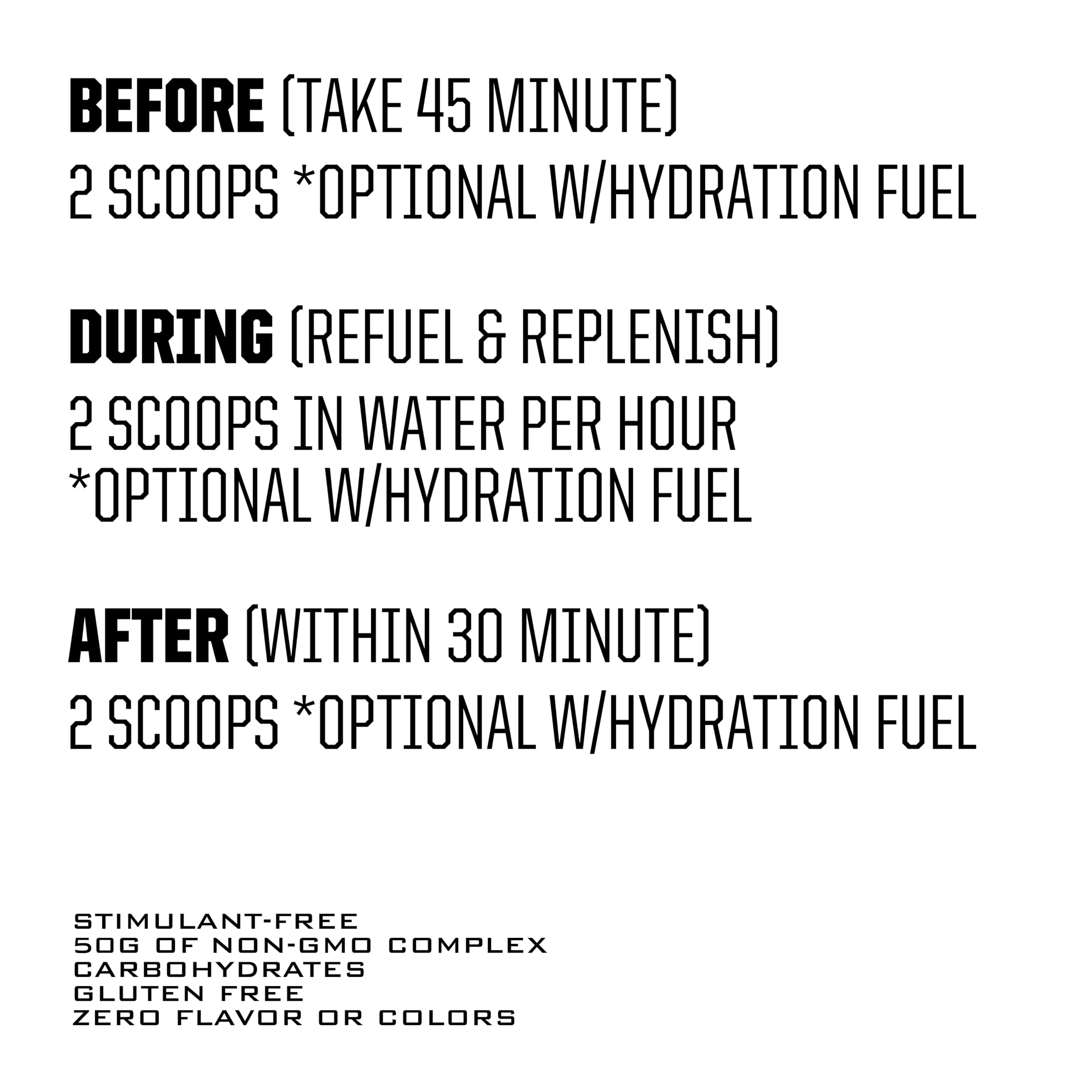 Formule sans gluten Carbo-Fuel adaptée aux régimes sensibles.