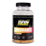 Capsules Ryno Power Endurance dans la bouteille, soutien potentiel pour vos séances quotidiennes.