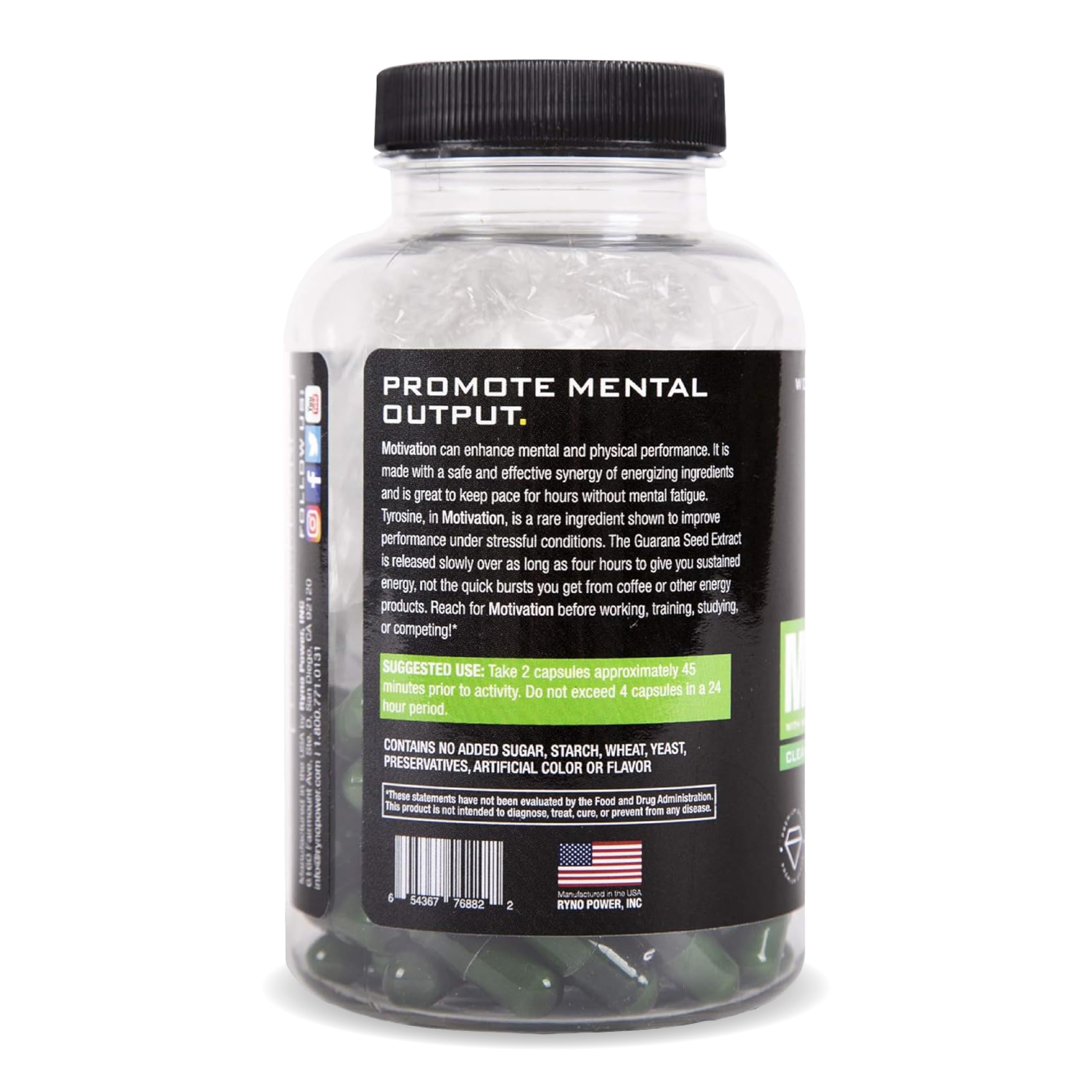 Ryno Power Motivation remplace le cafe avec capsules pratiques.