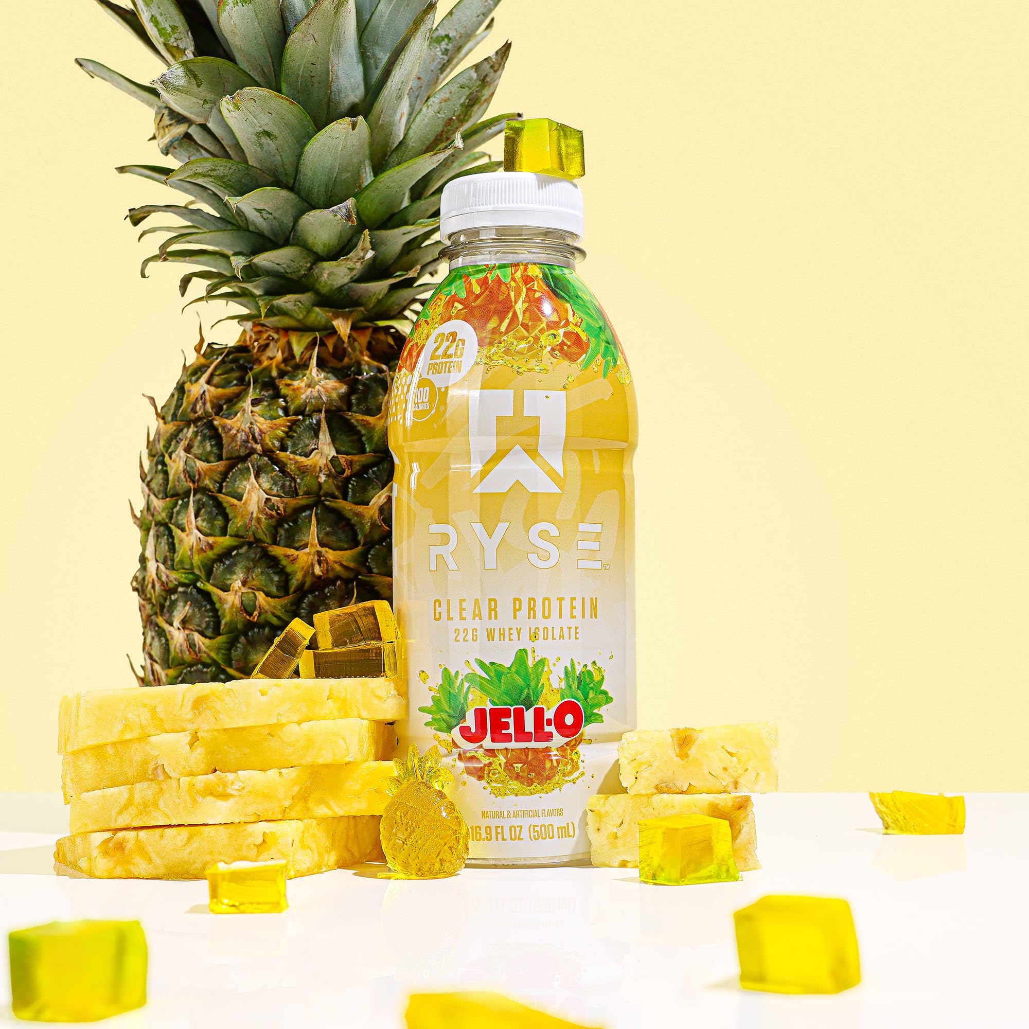 BOISSON sans sucre et sans lactose, RYSE Clear Protein Drink Ananas Island en bouteille