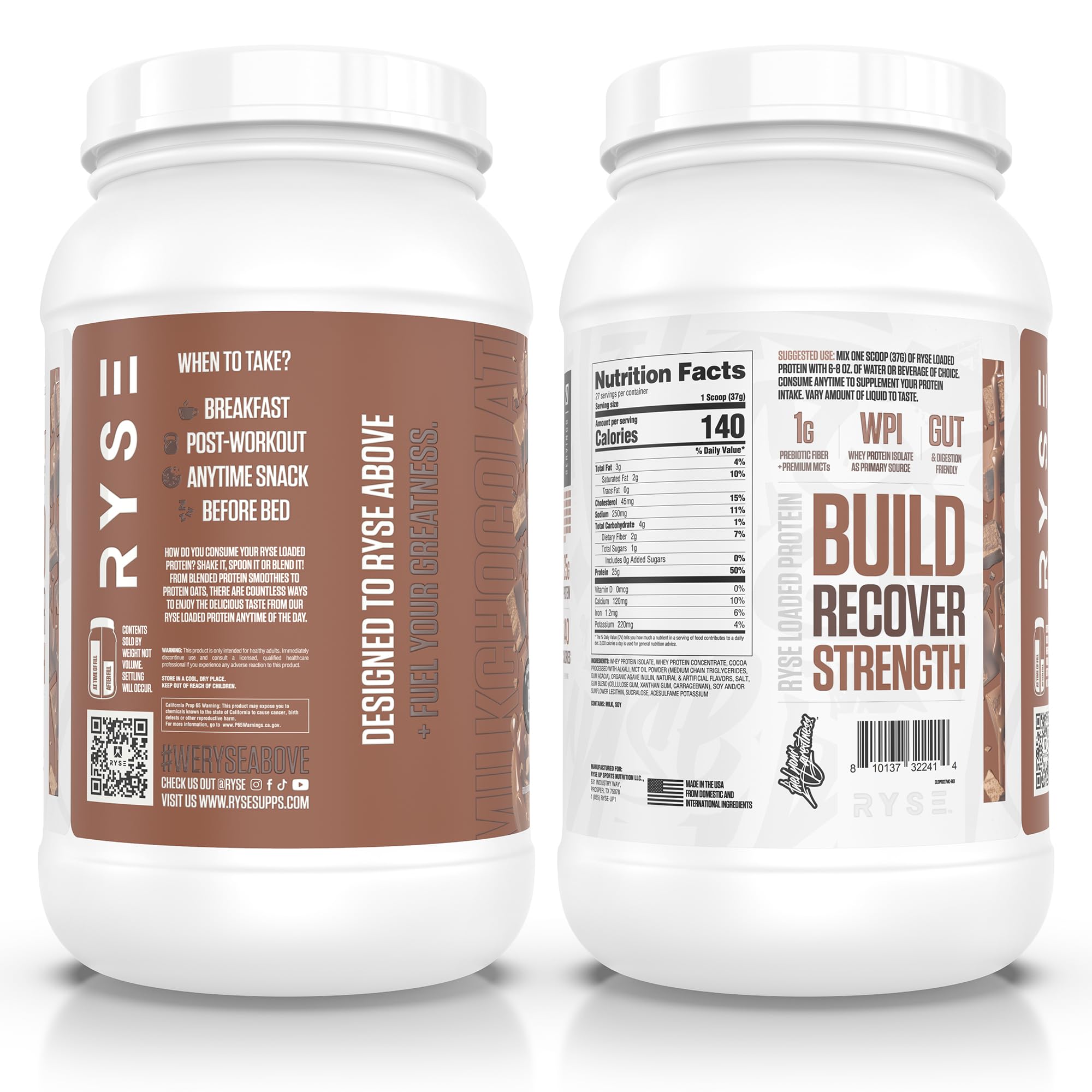 RYSE Loaded Protein – Pot 2 lb pratique à emporter