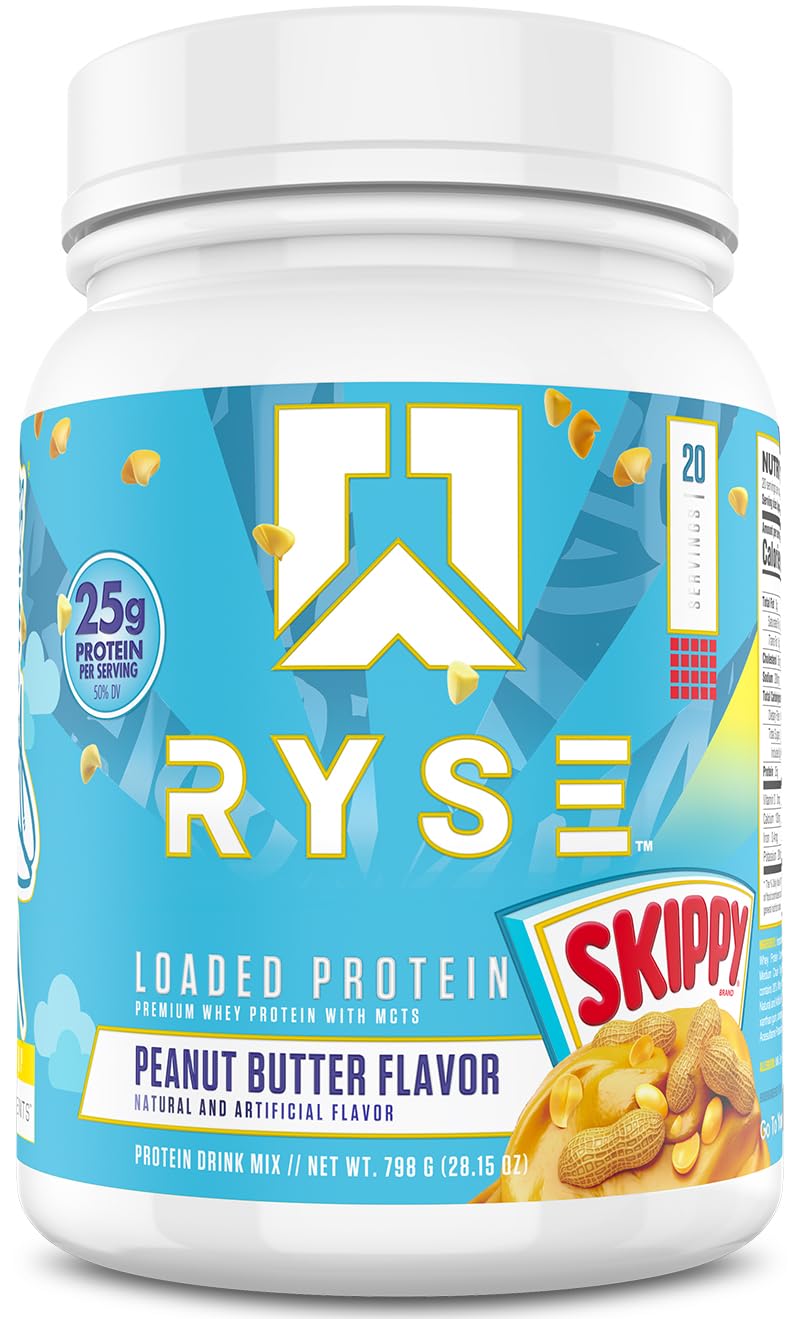 RYSE Loaded Protein – Gourde et saveur Skippy Beurre de cacahuète pour récupération.