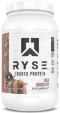 RYSE Loaded Protein – Poudre chocolat au lait versée après l'entraînement
