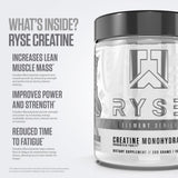 Poudre non aromatisée de RYSE Up, pure et facile à incorporer